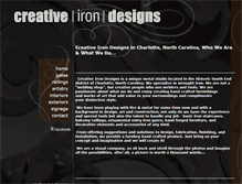 Tablet Screenshot of creativeironcharlotte.com